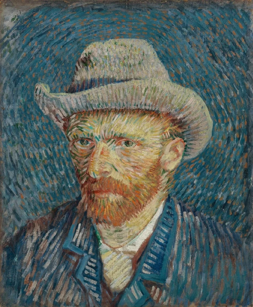 Zelfportret met vilten hoed